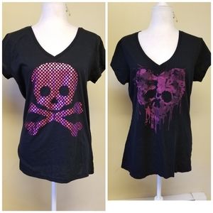 Stranded and lol vintage skull tshirts